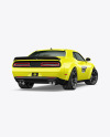 Muscle Car Mockup - Back Half Side View