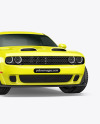 Muscle Car Mockup - Half Side View