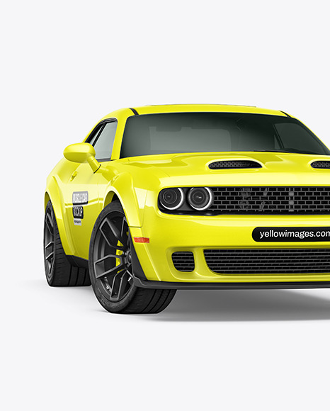 Muscle Car Mockup - Half Side View