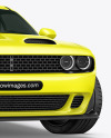 Muscle Car Mockup - Half Side View