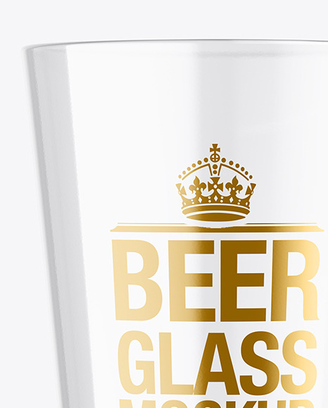 Empty Beer Glass Mockup