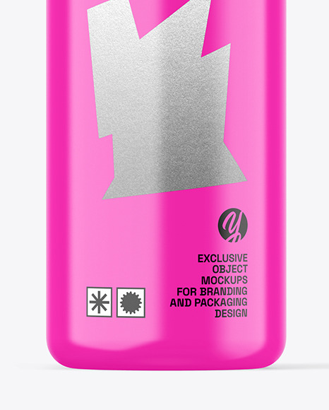 Glossy Plastic Bottle Mockup