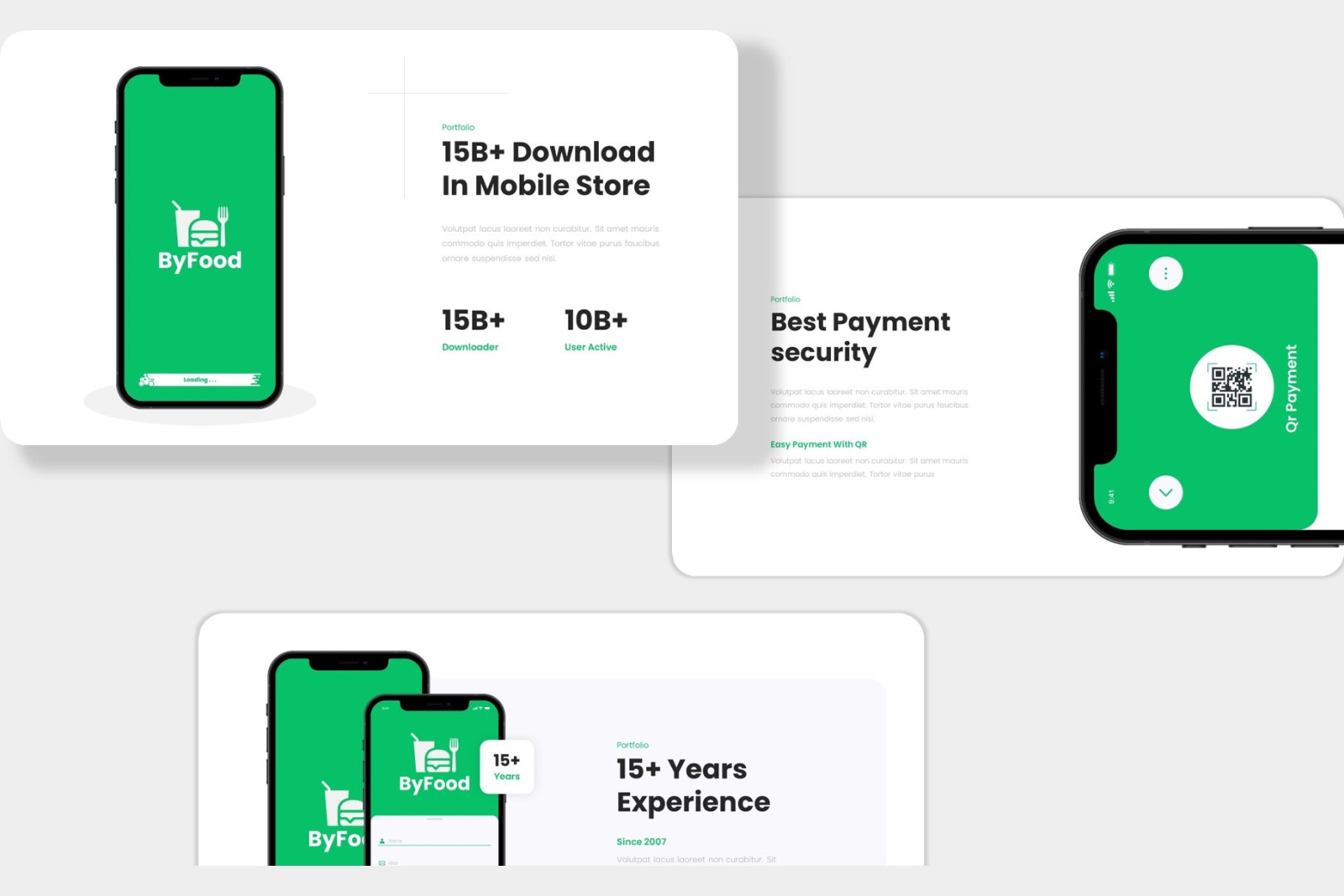 Byfood - Food Delivery Mobile App & SAAS PowerPoint Template Byfood - Food Delivery Mobile App & SAAS PowerPoint Template