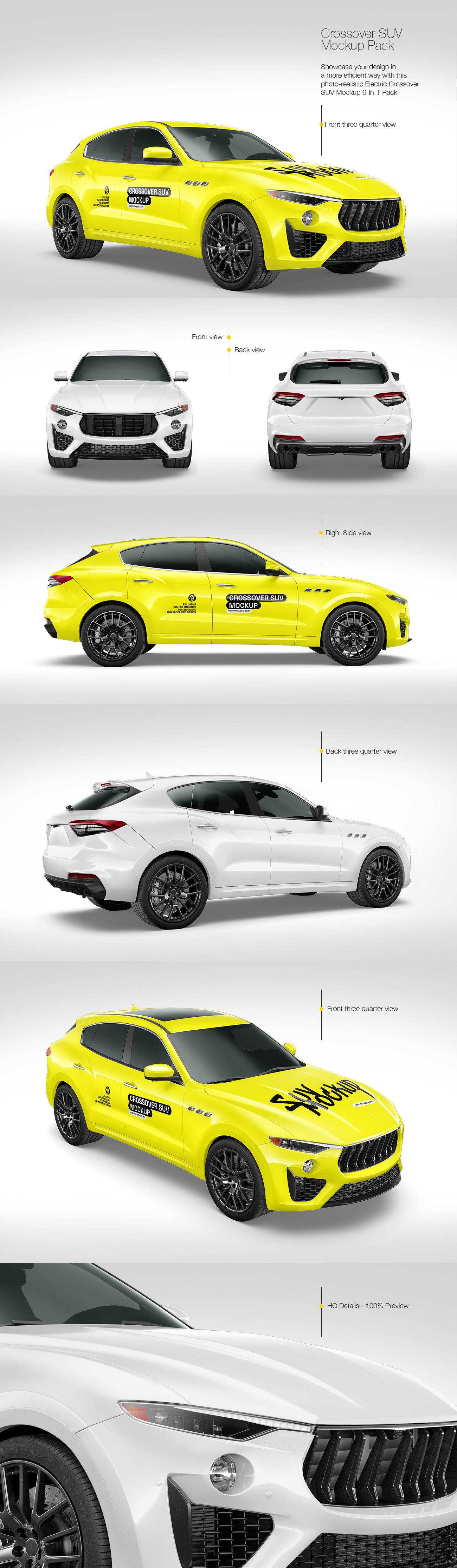 Crossover SUV Mockup Pack Crossover SUV Mockup Pack