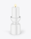 Candle With Matte Stand Mockup