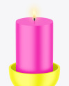 Candle With Matte Stand Mockup