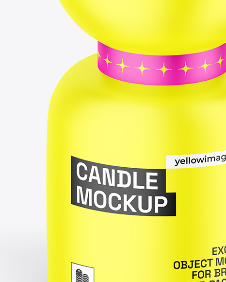 Candle With Matte Stand Mockup