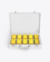 Briefcase with Gold Bars Mockup