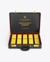 Briefcase with Gold Bars Mockup