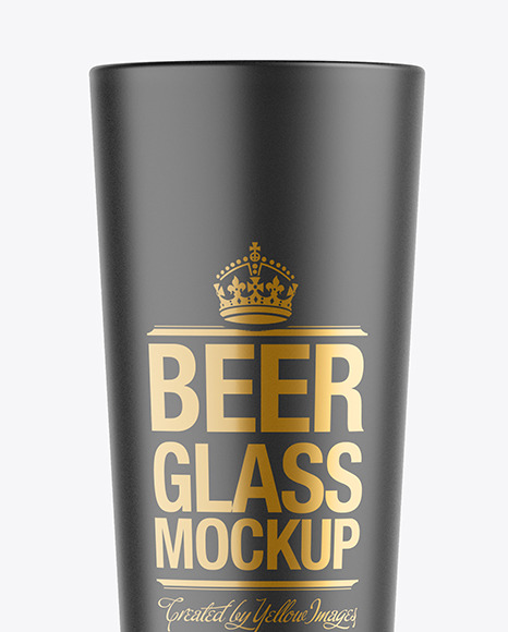 Matte Beer Glass Mockup