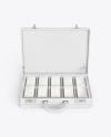 Briefcase with Silver Bars Mockup