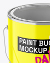 Glossy Paint Bucket W/ Splash Mockup