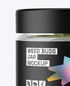 Jar with Weed Buds Mockup