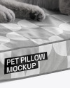 Pet Pillow With Cat Mockup