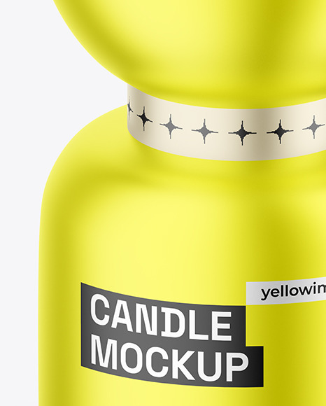 Candle with Metallic Stand Mockup