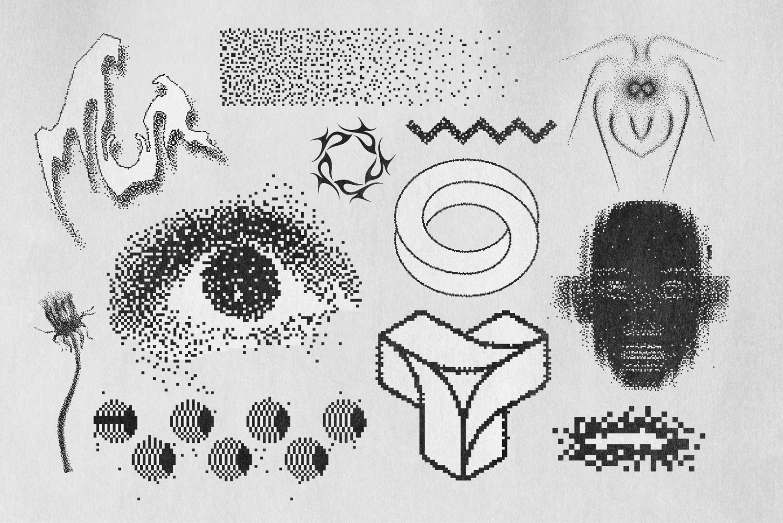 82 Vector Dither Textured Clip Arts 82 Vector Dither Textured Clip Arts