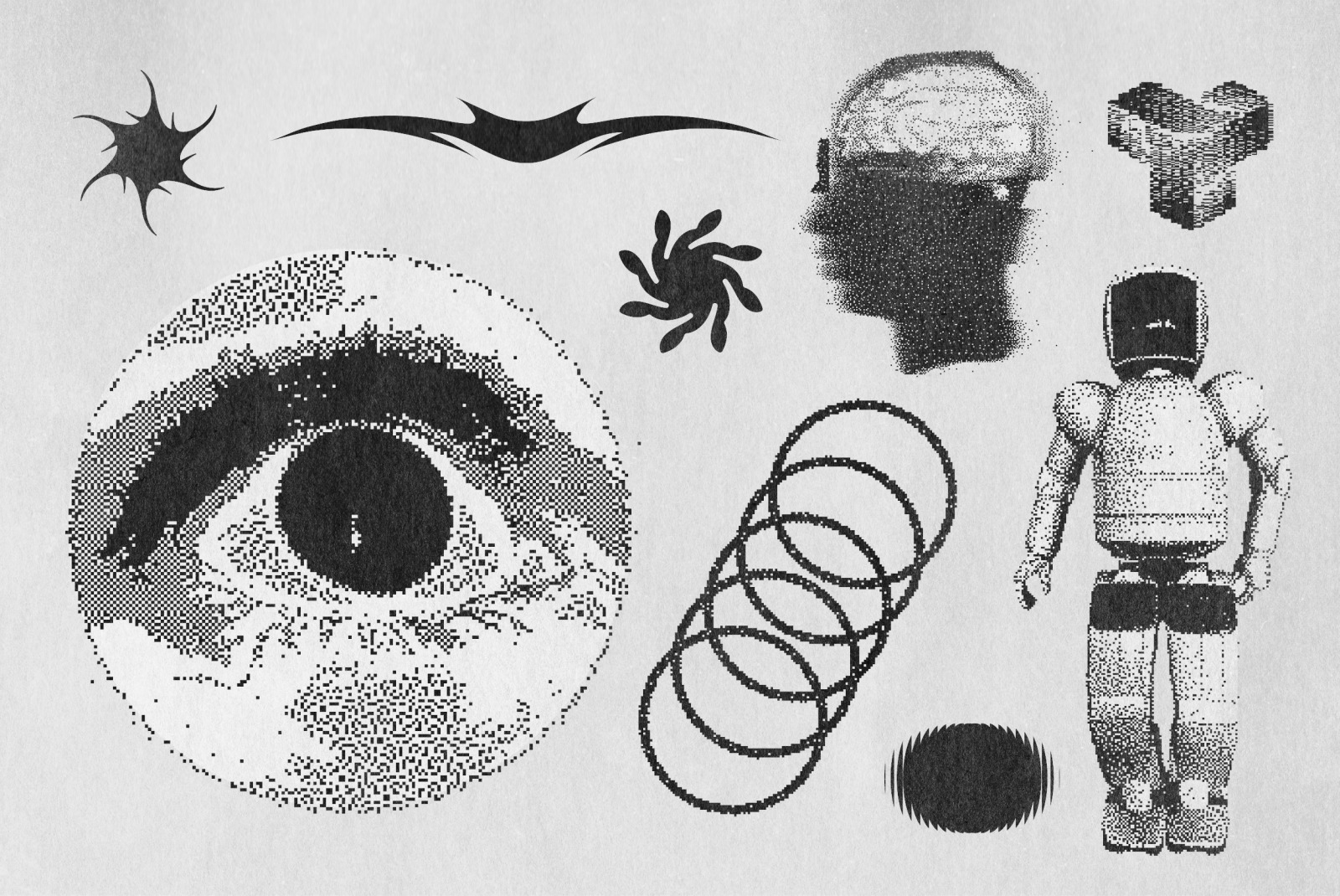 82 Vector Dither Textured Clip Arts 82 Vector Dither Textured Clip Arts