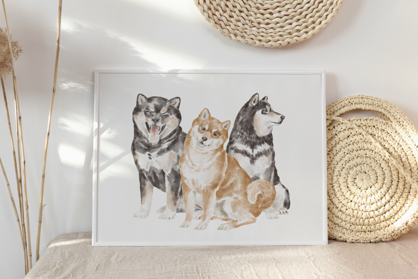 Shiba Inu dogs clipart