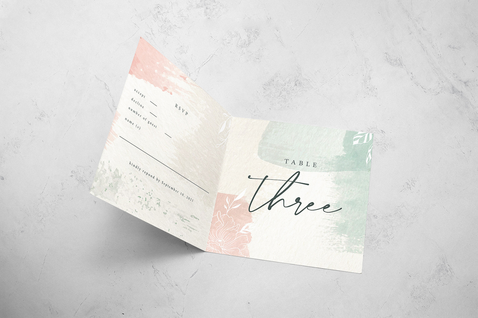 Bi-Fold Invitation Mockups