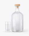 Vodka Bottle With Shot Mockup