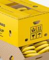 Two Paper Boxes with Bananas Mockup