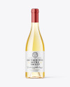 Clear Glass White Wine Bottle Mockup