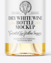 Clear Glass White Wine Bottle Mockup