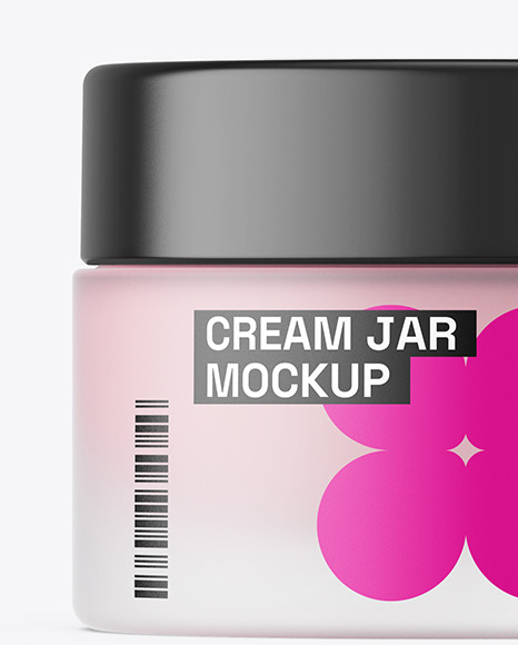 Frosted Cosmetic Jar Mockup