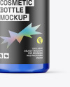 Blue Glass Cosmetic Bottle Mockup