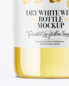 Clear Glass White Wine Bottle Mockup