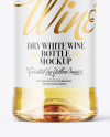 Clear Glass White Wine Bottle Mockup