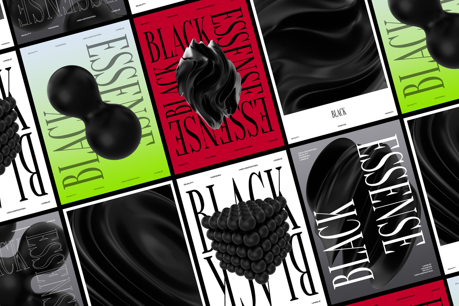 3D Black Shapes Collection 3D Black Shapes Collection