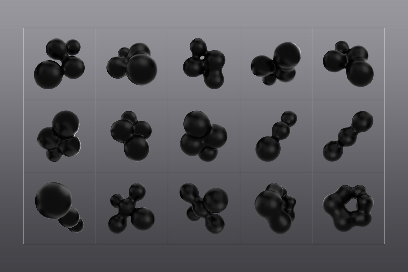 3D Black Shapes Collection 3D Black Shapes Collection