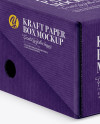 Matte Kraft Box Mockup - Half Side View (High-Angle Shot)