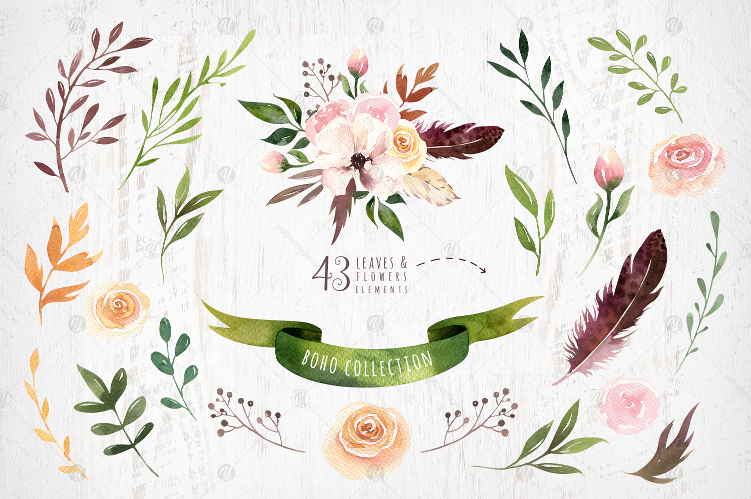 Bohemian watercolor collection II Bohemian watercolor collection II