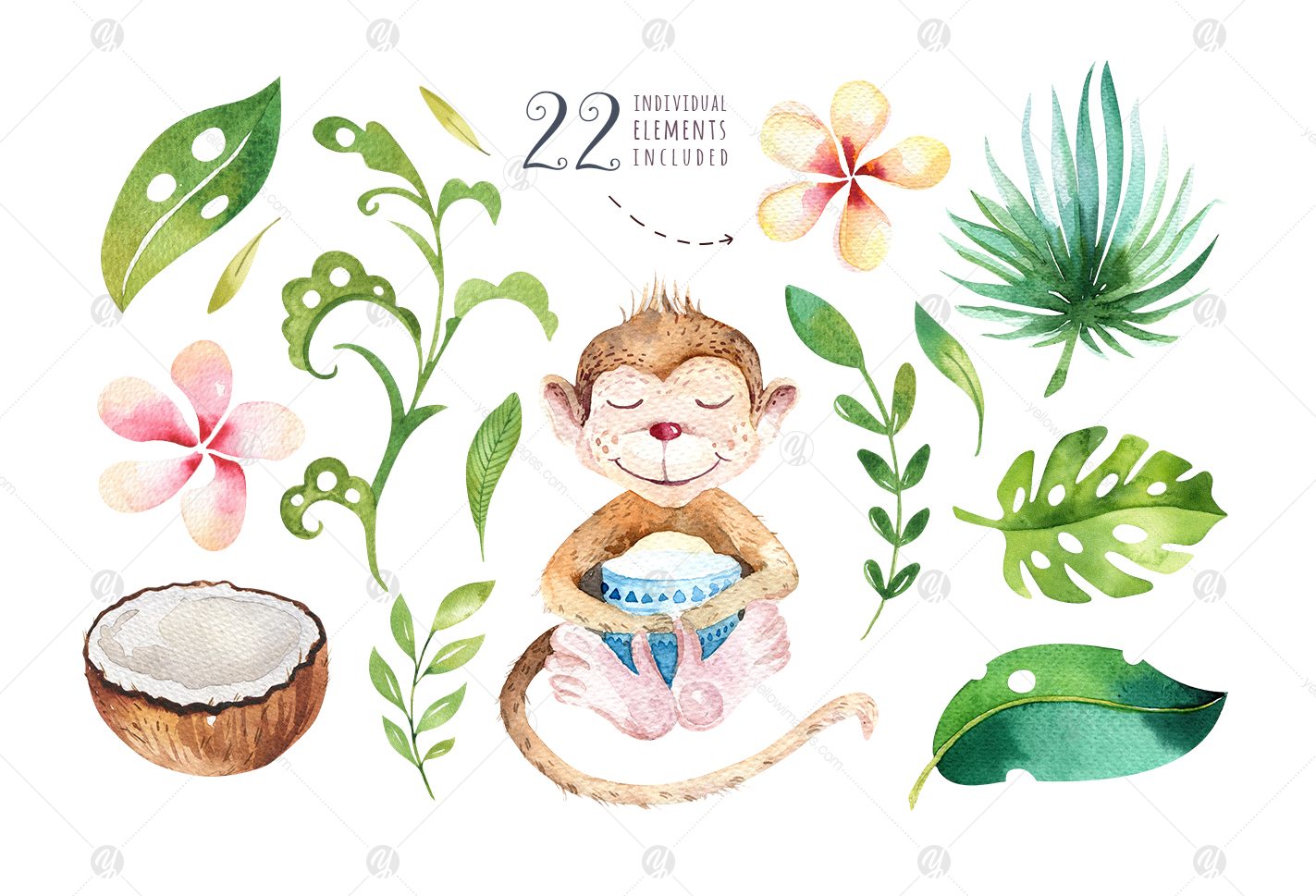 Tropical party II. Monkey collection Tropical party II. Monkey collection