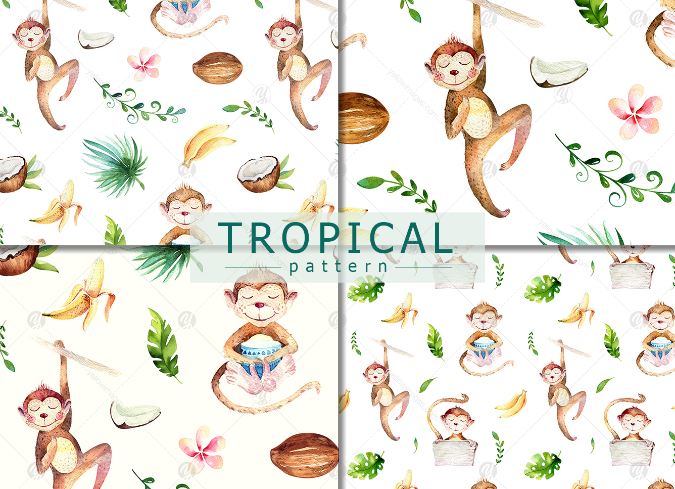 Tropical party II. Monkey collection Tropical party II. Monkey collection