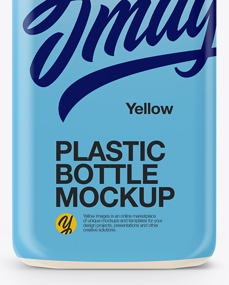 Plastic Matte Bottle Mockup