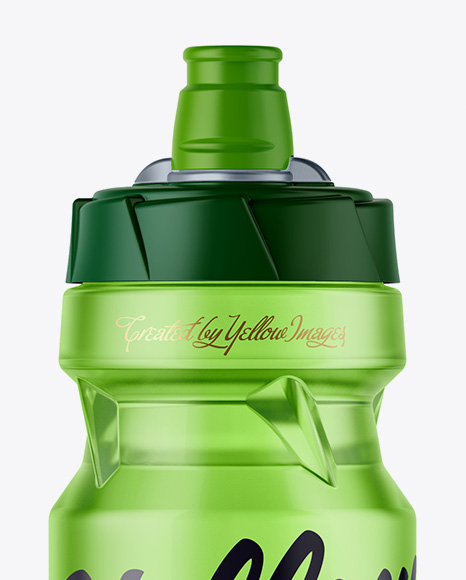 610ml Transparent Sport Bottle with Plastic Cap Mockup