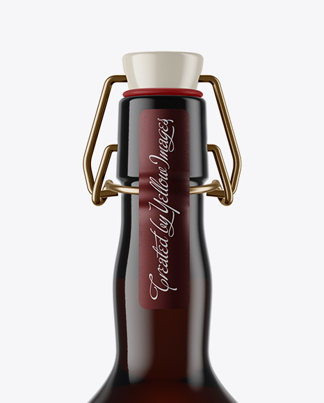 Dark Amber Glass Beugel Bottle Mockup Dark Amber Glass Beugel Bottle Mockup