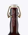 Dark Amber Glass Beugel Bottle Mockup Dark Amber Glass Beugel Bottle Mockup