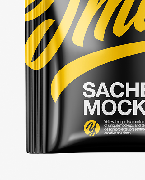 Glossy Sachet Mockup