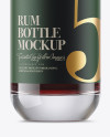 Glass Bottle W/ Rum Mockup