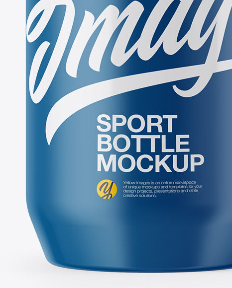 710ml Plastic Sport Bottle with Transparent Cap Mockup