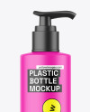 Matte Cosmetic Bottle w/ Pump Mockup