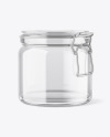 Clear Glass Jar w/ Clamp Lid Mockup