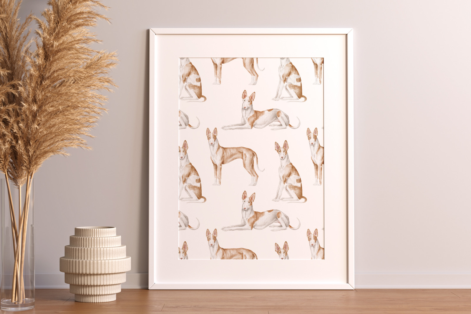 Ibizan hound dogs clipart