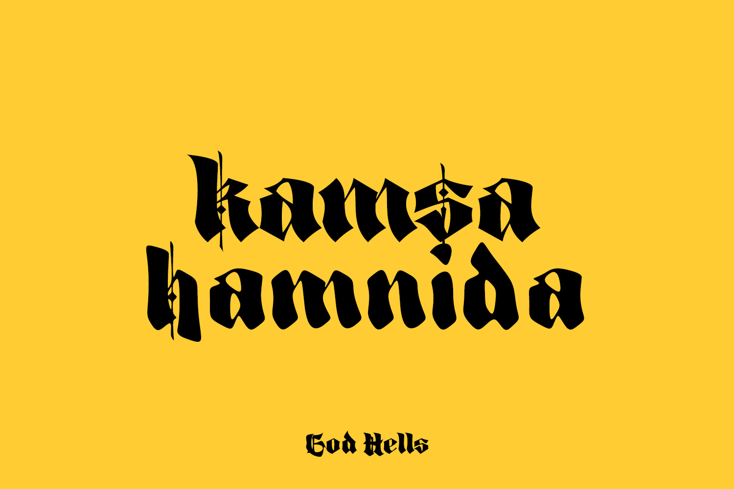 God Hells - Blackletter Font God Hells - Blackletter Font