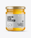 Clear Glass Jar with Honey Mockup