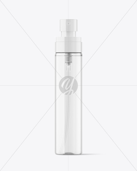 Clear Cosmetic Spray Bottle Mockup Clear Cosmetic Spray Bottle Mockup